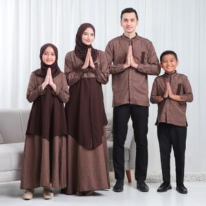 Maheera Zulaikha Chocolate Sarimbit Keluarga 2026 Baju Lebaran Couple Keluarga Ayah Ibu Anak