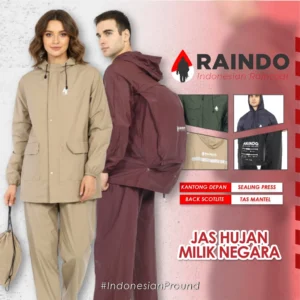RAINDO Jas Hujan Ransel Press Pria Wanita Setelan Turtle Pack Seal Setelan Dewasa Pria Wanita
