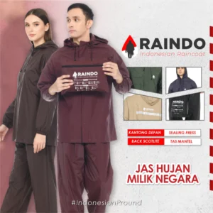 RAINDO Jas Hujan Full Seal Raincoat Mantel Pria Wanita Dewasa