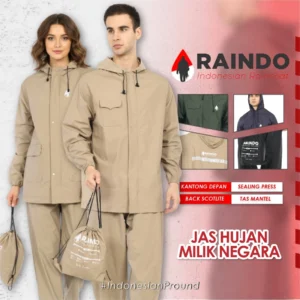 RAINDO Jas Hujan Ransel Pria Wanita Dewasa Raincoat Mantel Premium Tebal Dan Kuat Anti Rembes